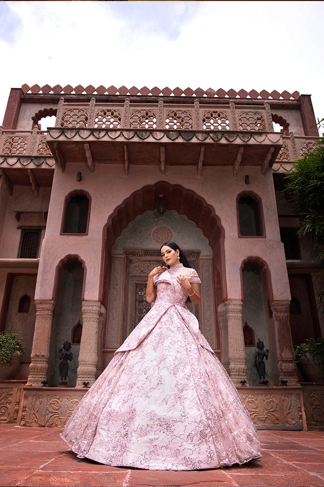 Muted Pink Ball Gown ( OM 125 )