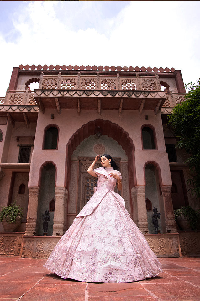 Muted Pink Ball Gown ( OM 125 )