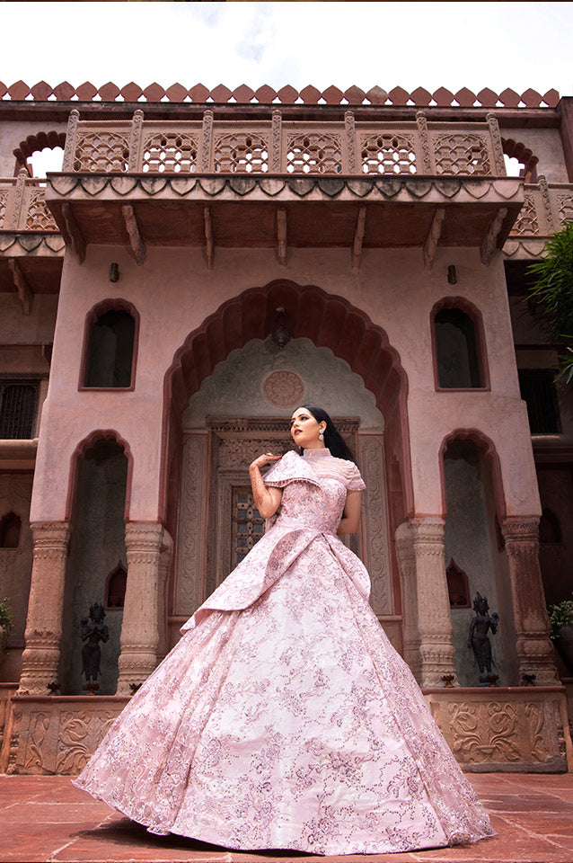 Muted Pink Ball Gown ( OM 125 )