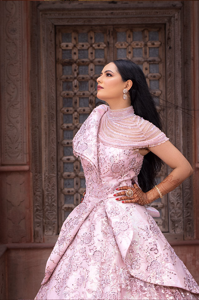 Muted Pink Ball Gown ( OM 125 )
