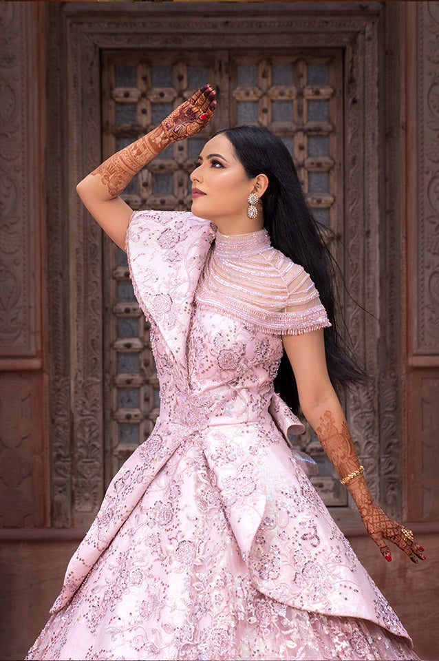 Muted Pink Ball Gown ( OM 125 )