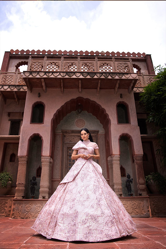 Muted Pink Ball Gown ( OM 125 )